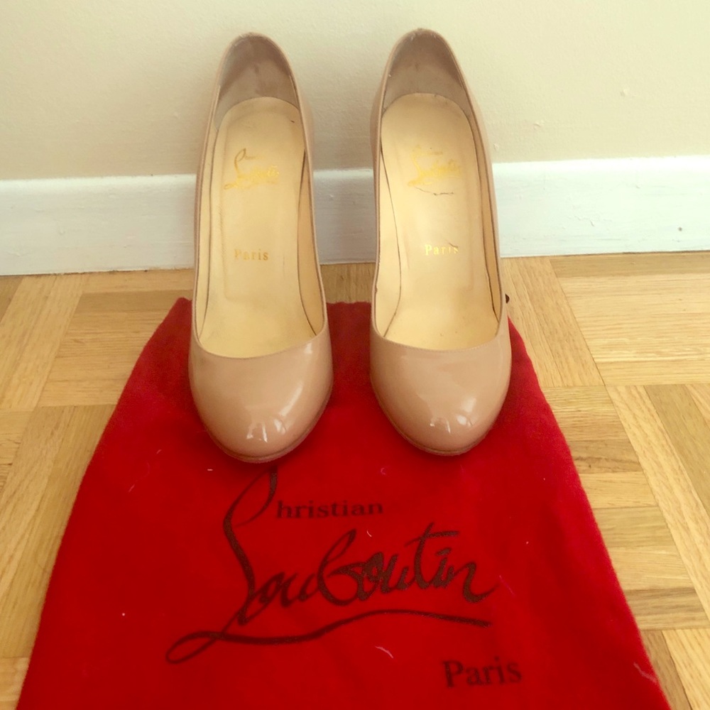 Louboutin Patent Leather Pumps, Size 37